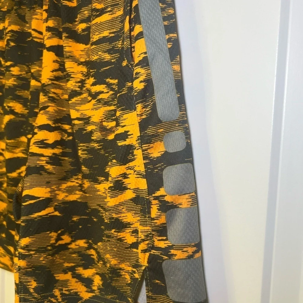 Nike Camouflage Athletic Shorts in Black and Orange